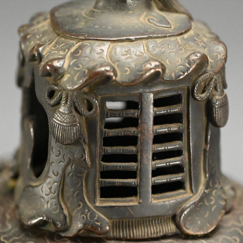 Antique Japanese Bronze Elephant Incense Burner
