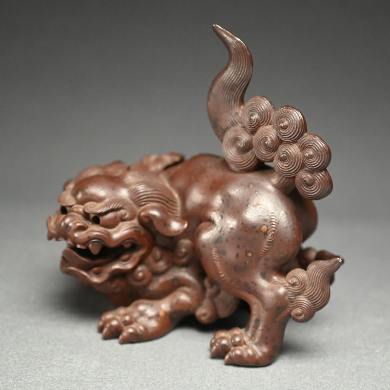 Antique Japanese Bizen Shishi Koro Incense Burner ー備前獅子香炉