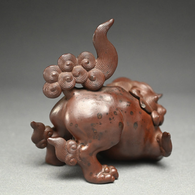 Antique Japanese Bizen Shishi Koro Incense Burner ー備前獅子香炉