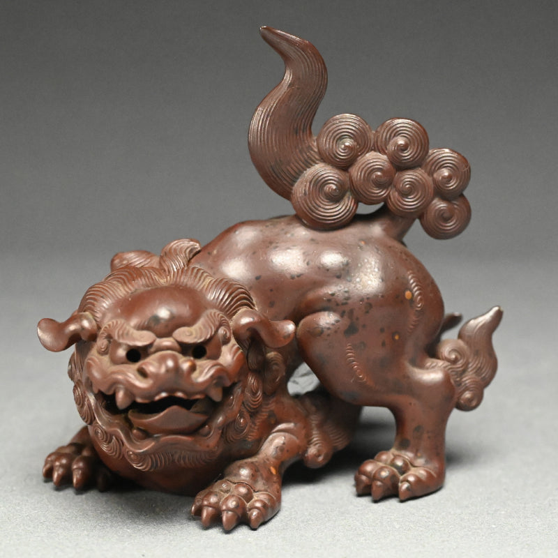 Antique Japanese Bizen Shishi Koro Incense Burner ー備前獅子香炉