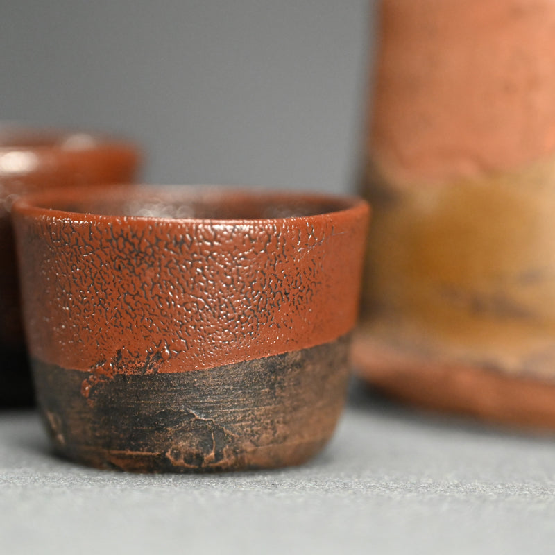 19th c. Karatsu Sake Set