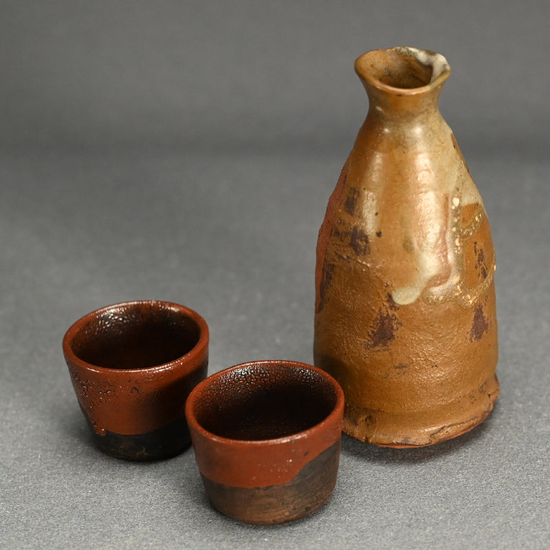 19th c. Karatsu Sake Set