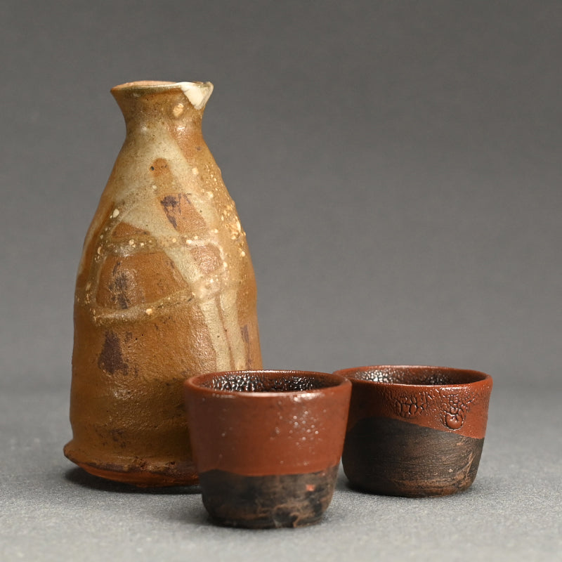 19th c. Karatsu Sake Set