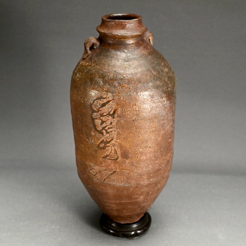 Nanban-Chimaki Vase, Chinese Yuan Dynasty Xuanzhou Hanbei