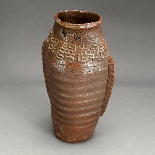 Antique Japanese Mushiake Ware Nanban Vase