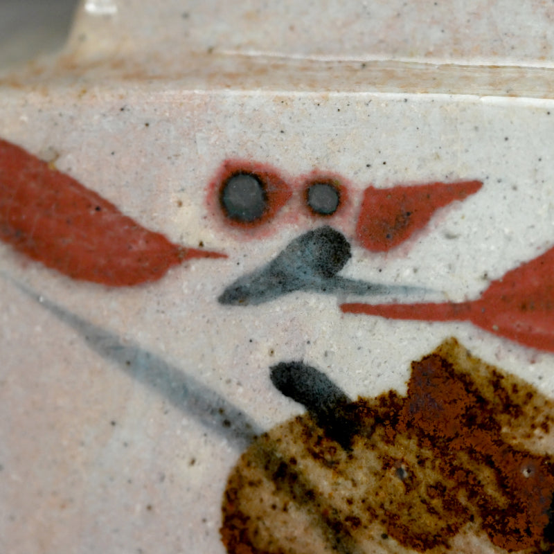 Large Vase Hana-mon Henkoー河井 寬次郎 "花文扁壺"