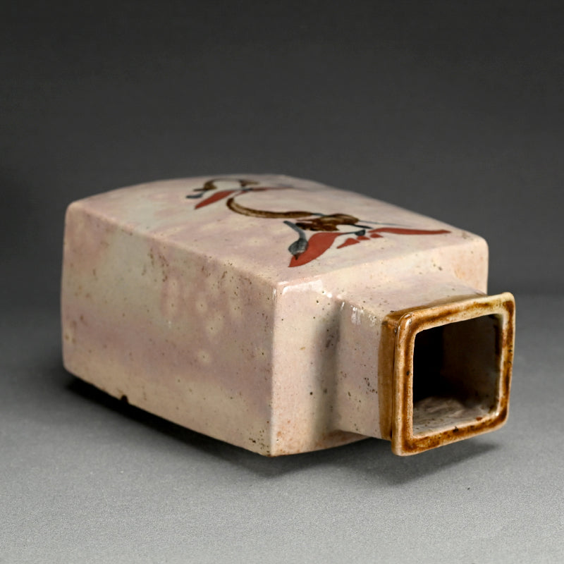 Large Vase Hana-mon Henkoー河井 寬次郎 "花文扁壺"