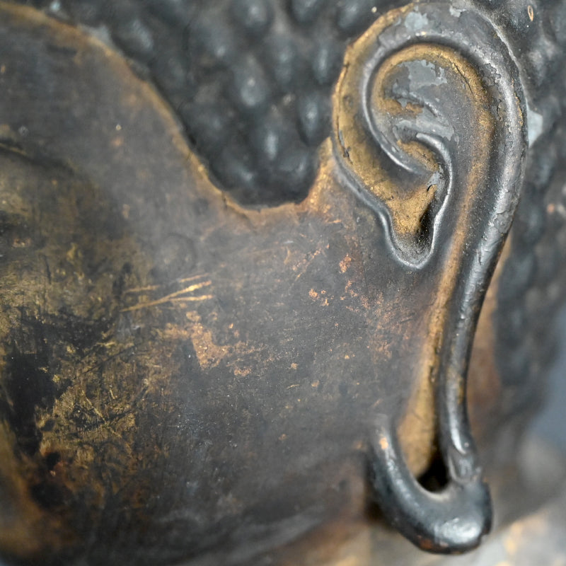 Large Edo period Carved Buddhist Image, Amida ー阿弥陀仏