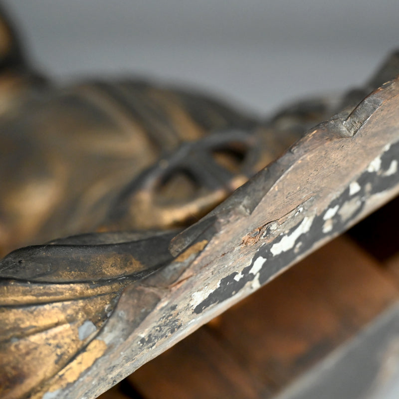 Large Edo period Carved Buddhist Image, Amida ー阿弥陀仏