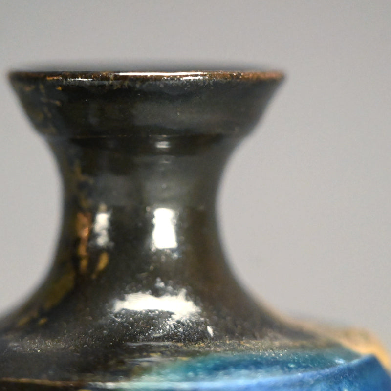 Contemporary Ao-Bizen Sake Set ー馬場 隆志 “窯変蒼酒器揃”
