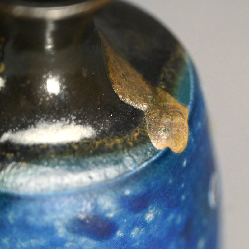 Contemporary Ao-Bizen Sake Set ー馬場 隆志 “窯変蒼酒器揃”