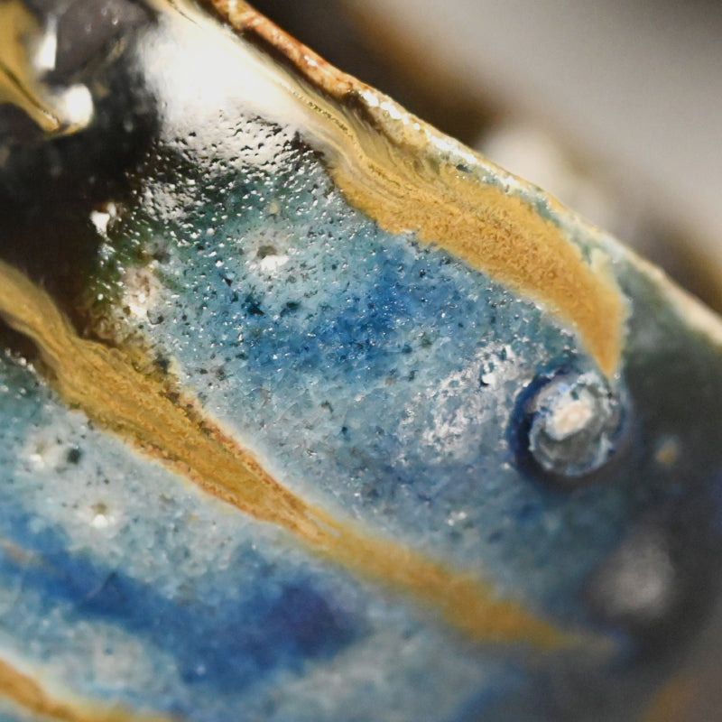Contemporary Ao-Bizen Sake Set ー馬場 隆志 “窯変蒼酒器揃”