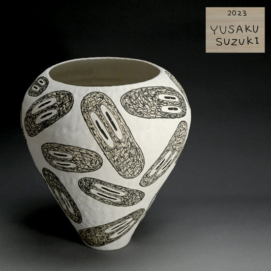Rare Large Ceramic Vase ー鈴木 優作 “面長さん”