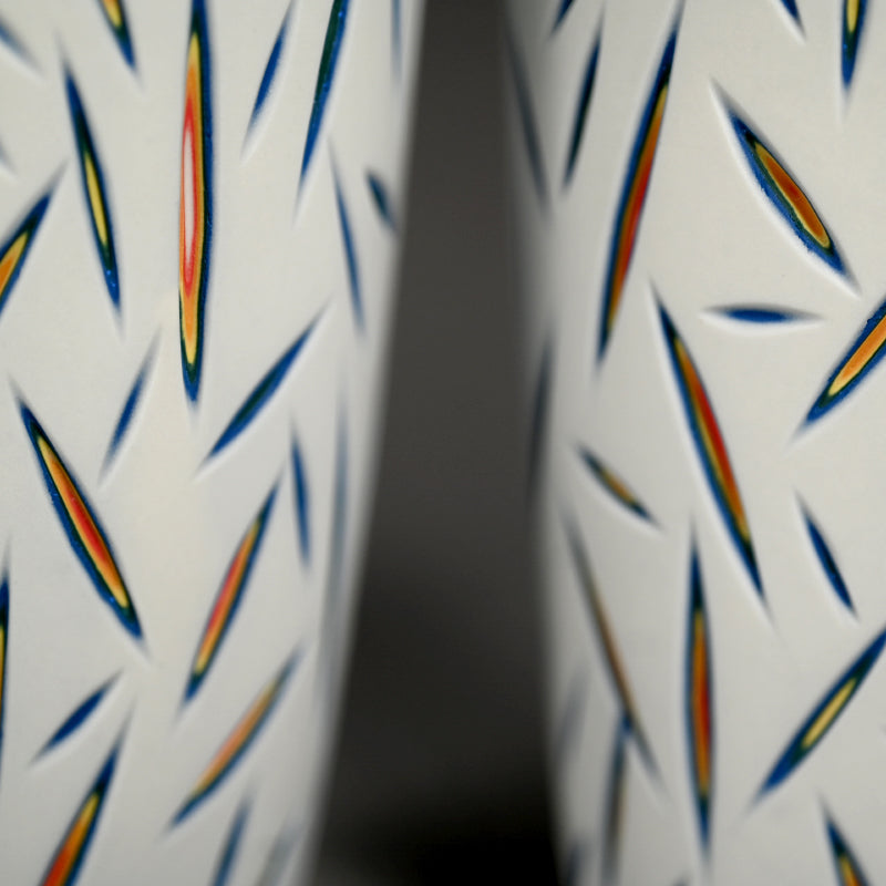 Pair of Exquisite pierced Cups ー北川 和樹 “重色目 グラス 多色重”