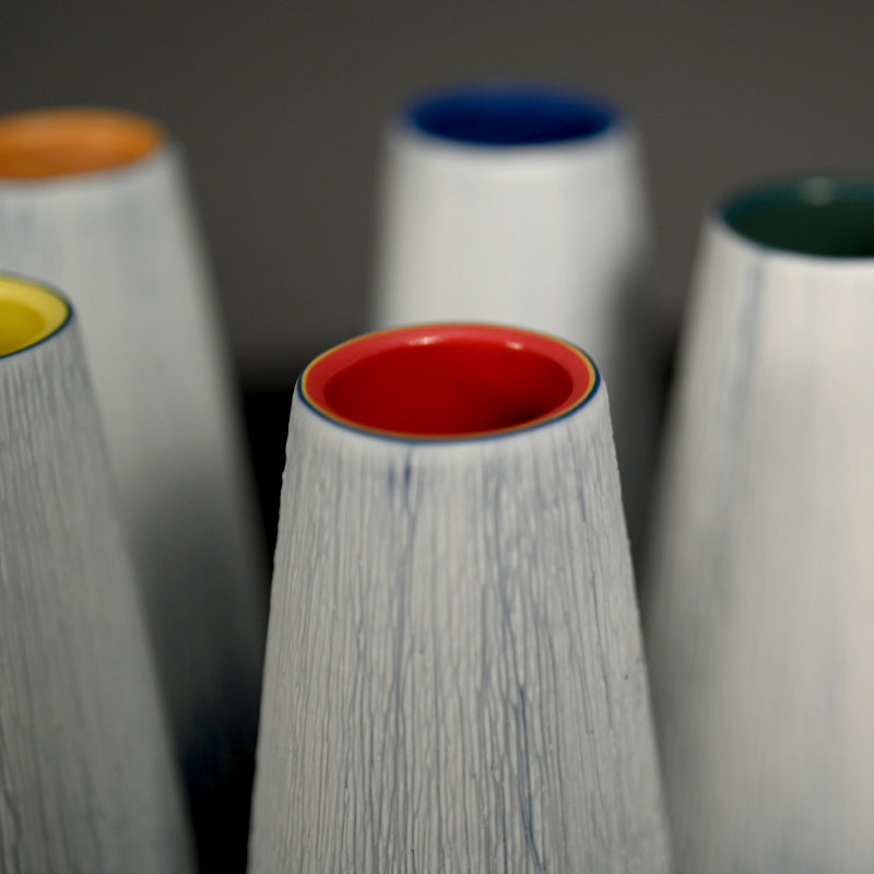 Set of 5 small Vases ー北川 和樹 “色目 一輪挿し 多色重”