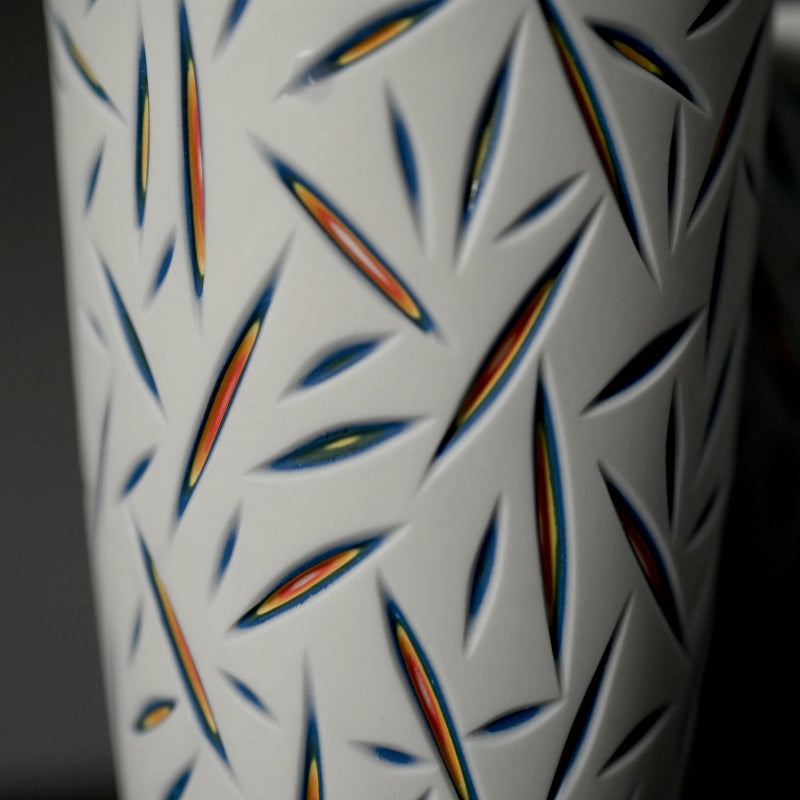 Pair of Exquisite pierced Cups ー北川 和樹 “重色目 グラス 多色重”
