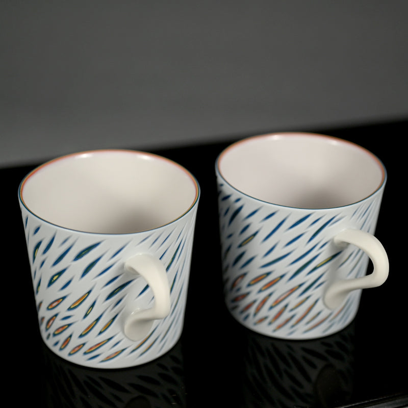 A pair of Coffee Cups ー北川 和樹 “重色目 コーヒー碗 多色重”