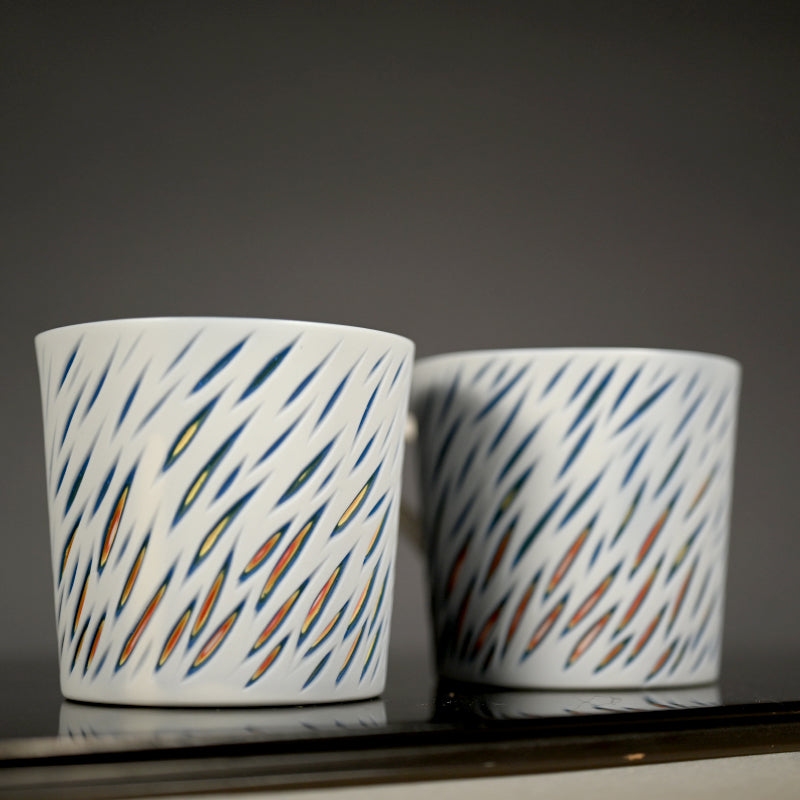 A pair of Coffee Cups ー北川 和樹 “重色目 コーヒー碗 多色重”