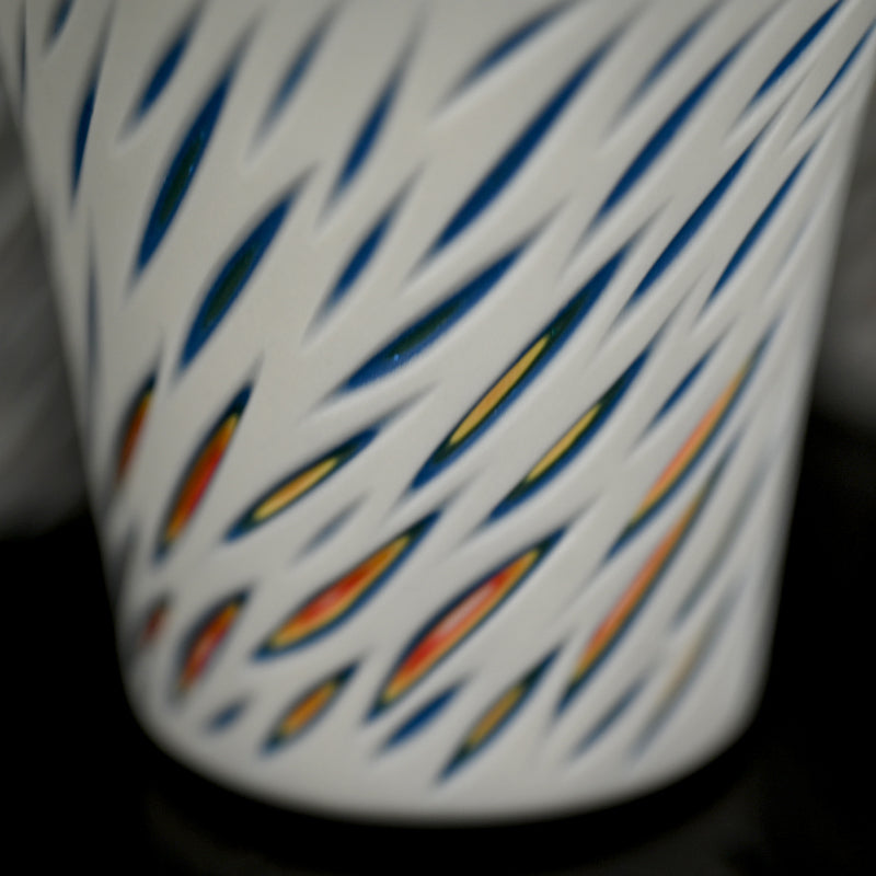 Contemporary Set of 5 Porcelain Sake cups ー北川 和喜 “重色目 杯 多色重”