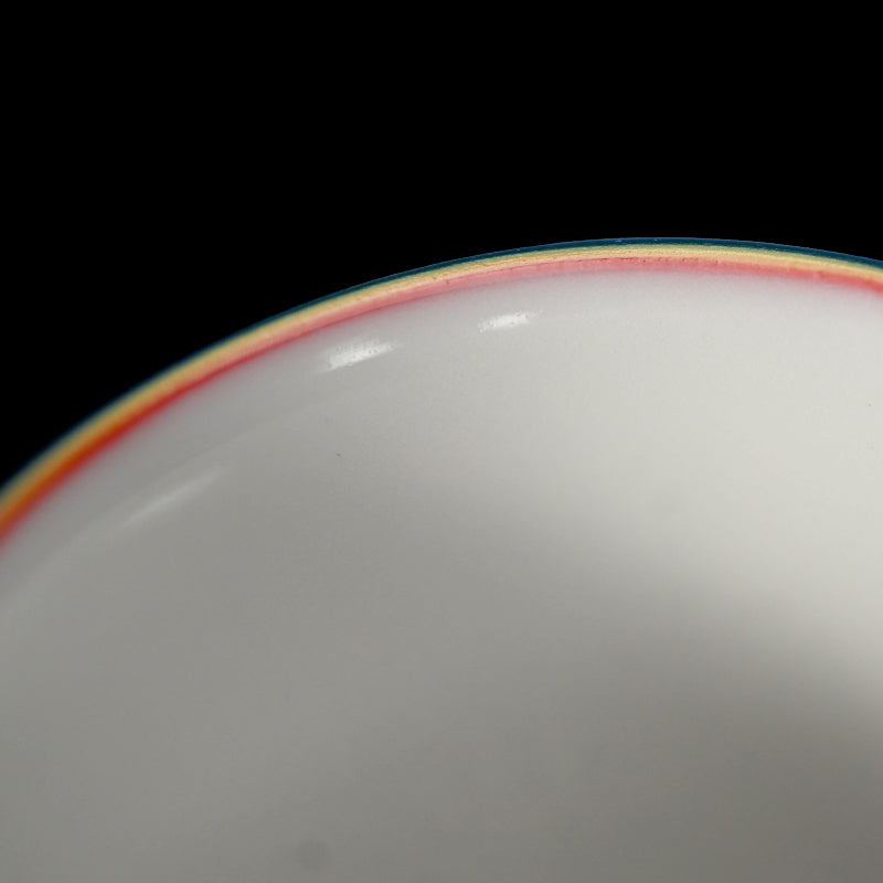 Contemporary Set of 5 Porcelain Sake cups ー北川 和喜 “重色目 杯 多色重”