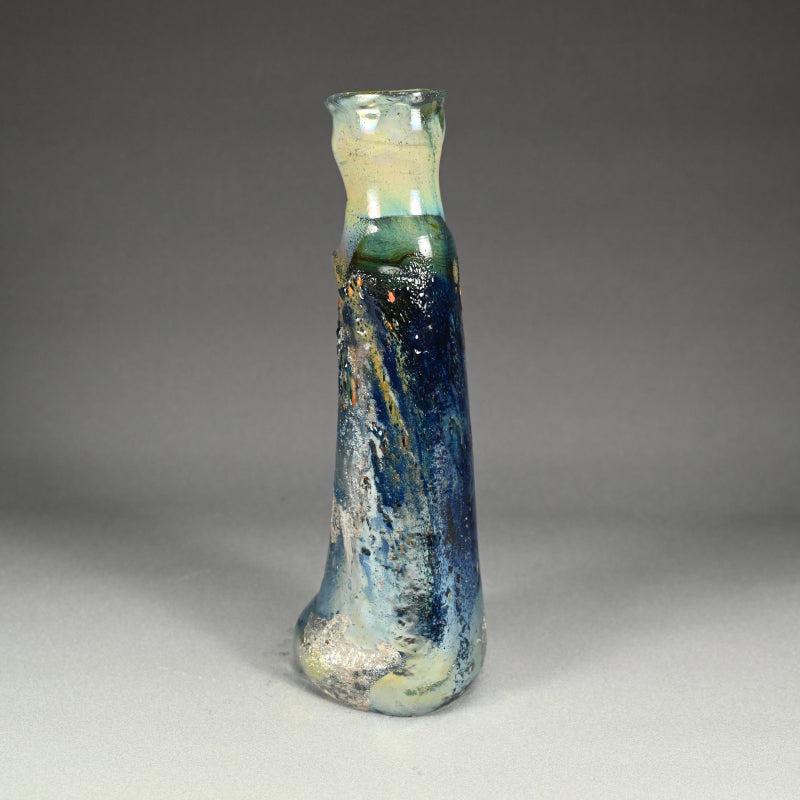 Silver-infused Glass Vase ー奥島 圭二 “玻璃花入”