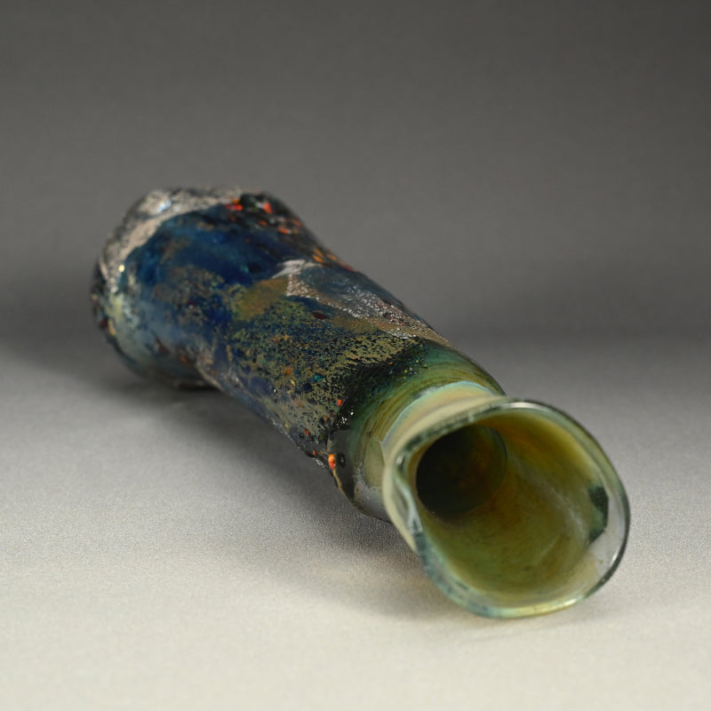 Silver-infused Glass Vase ー奥島 圭二 “玻璃花入”