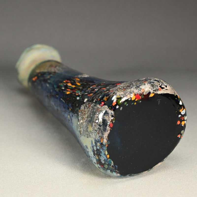 Silver-infused Glass Vase ー奥島 圭二 “玻璃花入”
