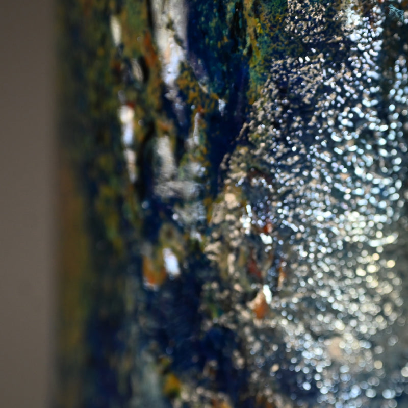 Silver-infused Glass Vase ー奥島 圭二 “玻璃花入”
