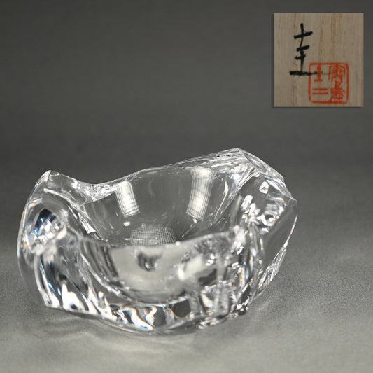 Incredible Glass Chawan Tea Bowl ー奥島 圭二 “玻璃透塊盌”