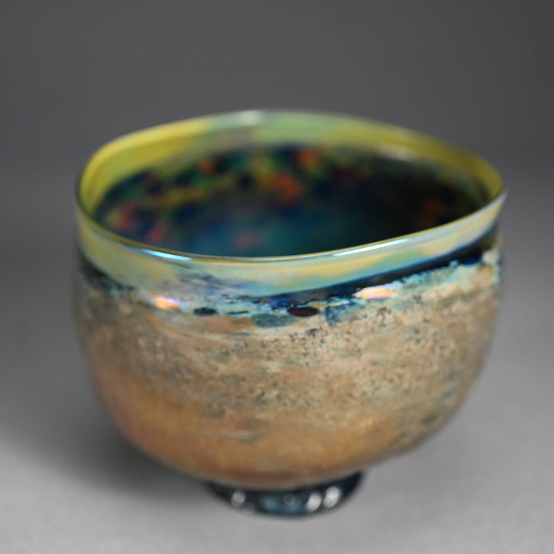 Silver-Glass Chawan Tea Bowl ー奥島 圭二 “玻璃盌”