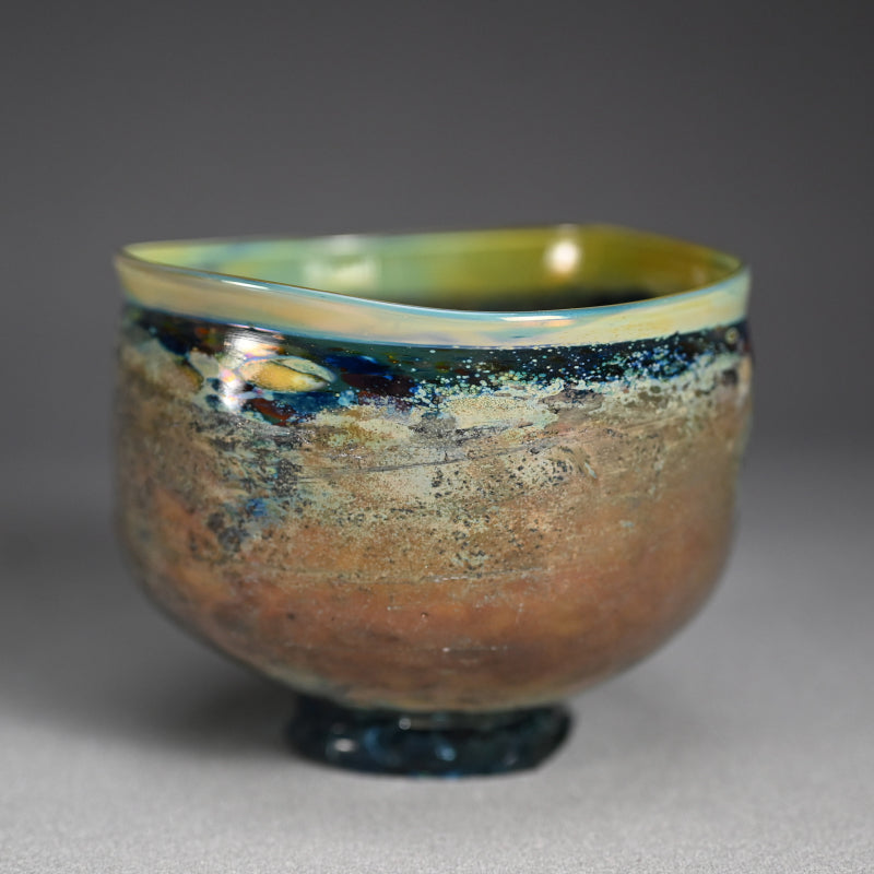 Silver-Glass Chawan Tea Bowl ー奥島 圭二 “玻璃盌”