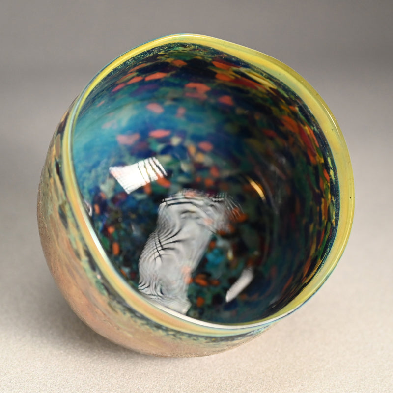 Silver-Glass Chawan Tea Bowl ー奥島 圭二 “玻璃盌”