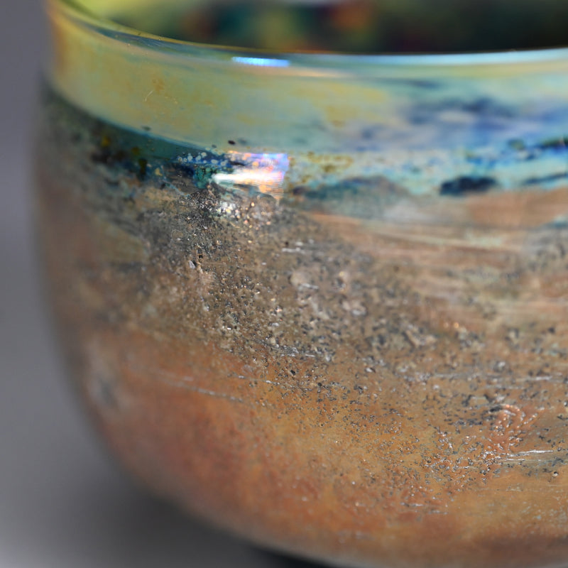 Silver-Glass Chawan Tea Bowl ー奥島 圭二 “玻璃盌”