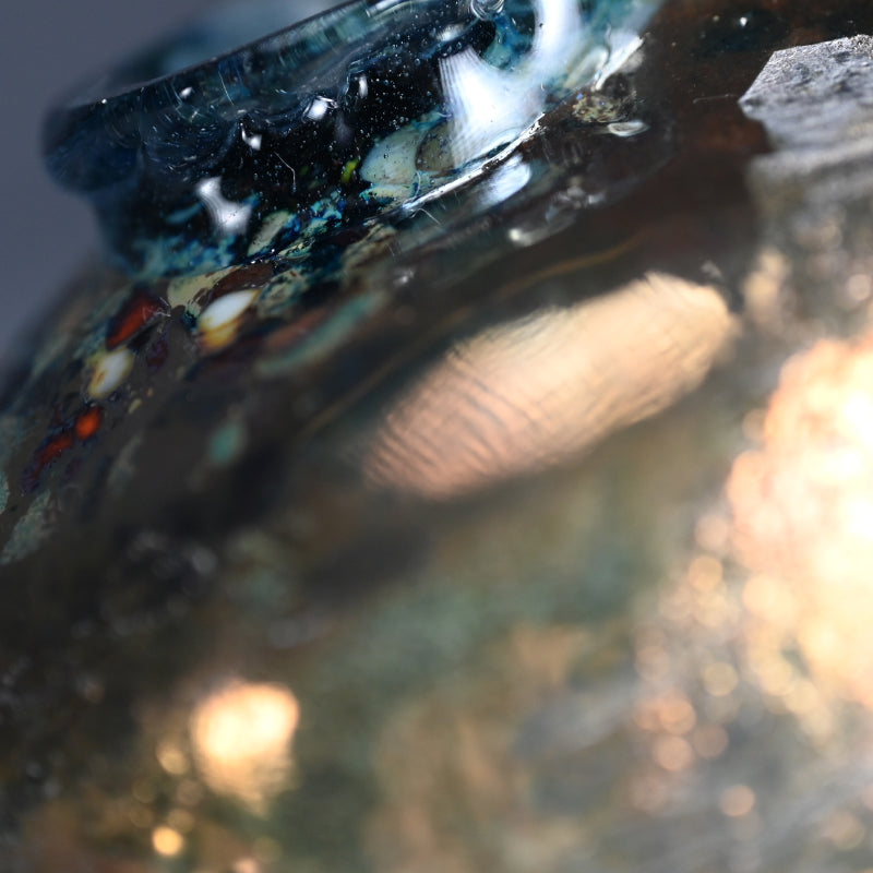 Silver-Glass Chawan Tea Bowl ー奥島 圭二 “玻璃盌”