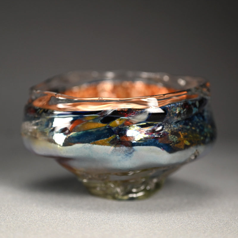 Exquisite Contemporary Glass Bowl ー奥島 圭二 “玻璃髹漆盌箔押”