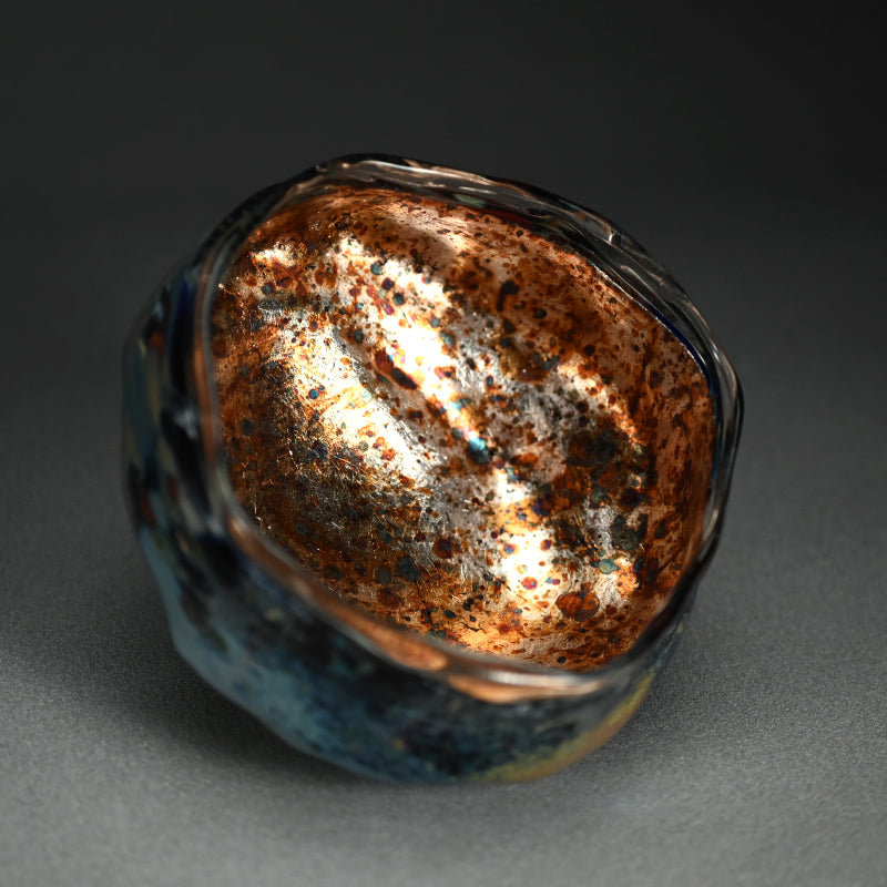 Exquisite Contemporary Glass Bowl ー奥島 圭二 “玻璃髹漆盌箔押”