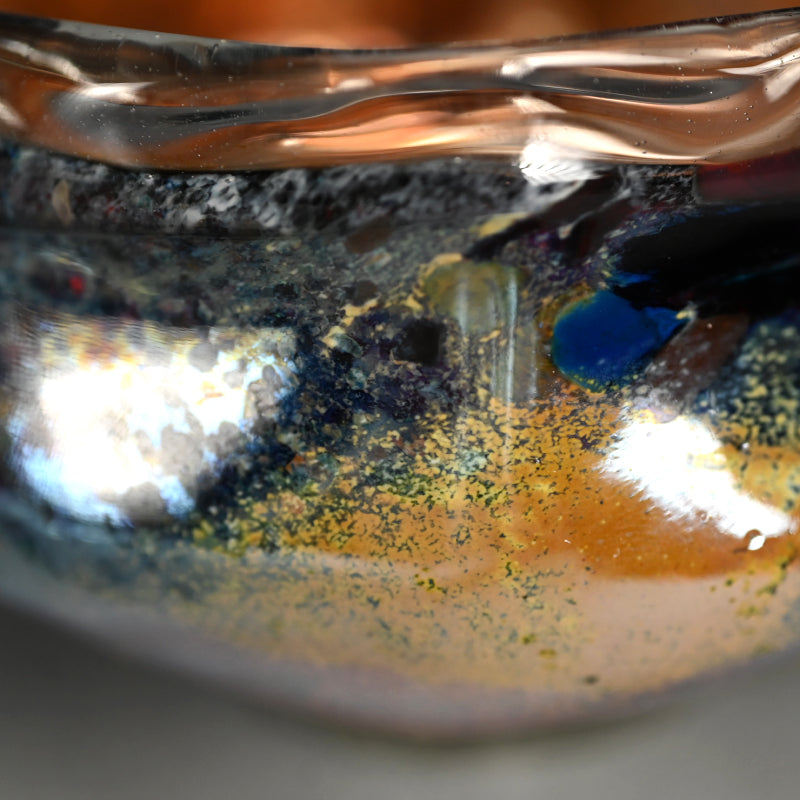 Exquisite Contemporary Glass Bowl ー奥島 圭二 “玻璃髹漆盌箔押”