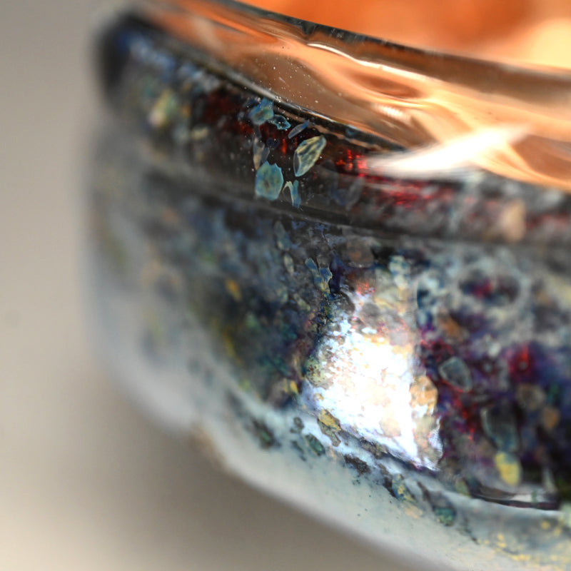 Exquisite Contemporary Glass Bowl ー奥島 圭二 “玻璃髹漆盌箔押”