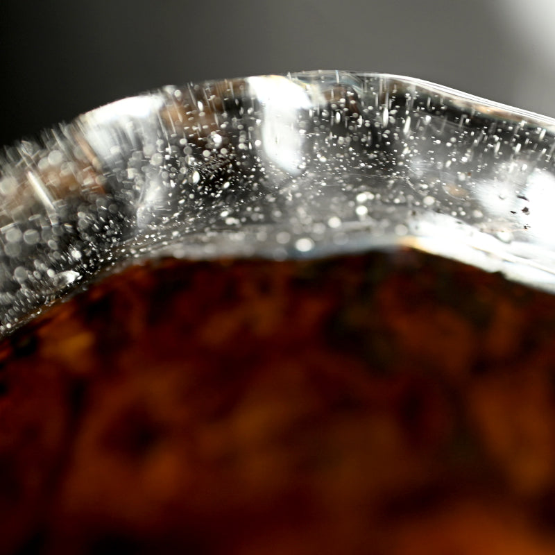 Glass Guinomi Sake Cup ー奥島 圭二 "玻璃髹漆盃箔押"