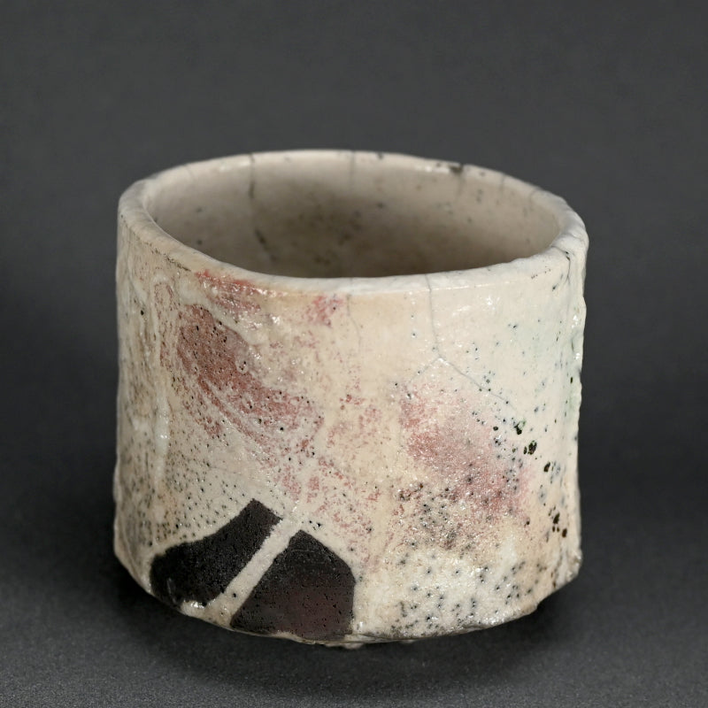 Shiro Raku Chawan Tea Bowl (Tsutsu) ー橋本 知成 “白楽茶碗”