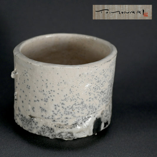 Shiro Raku ChawanTea Bowl (wan) ー橋本 知成 “白楽筒茶碗"