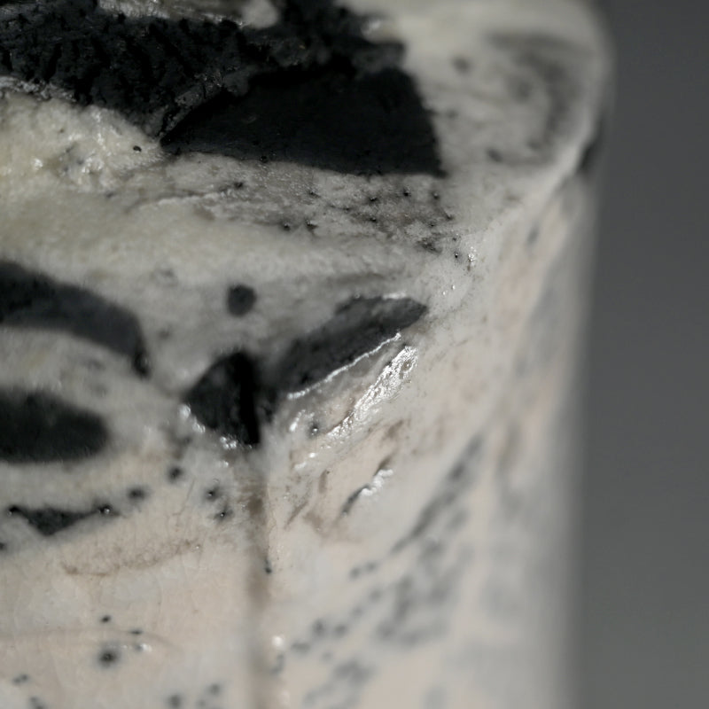 Shiro Raku ChawanTea Bowl (wan) ー橋本 知成 “白楽筒茶碗"