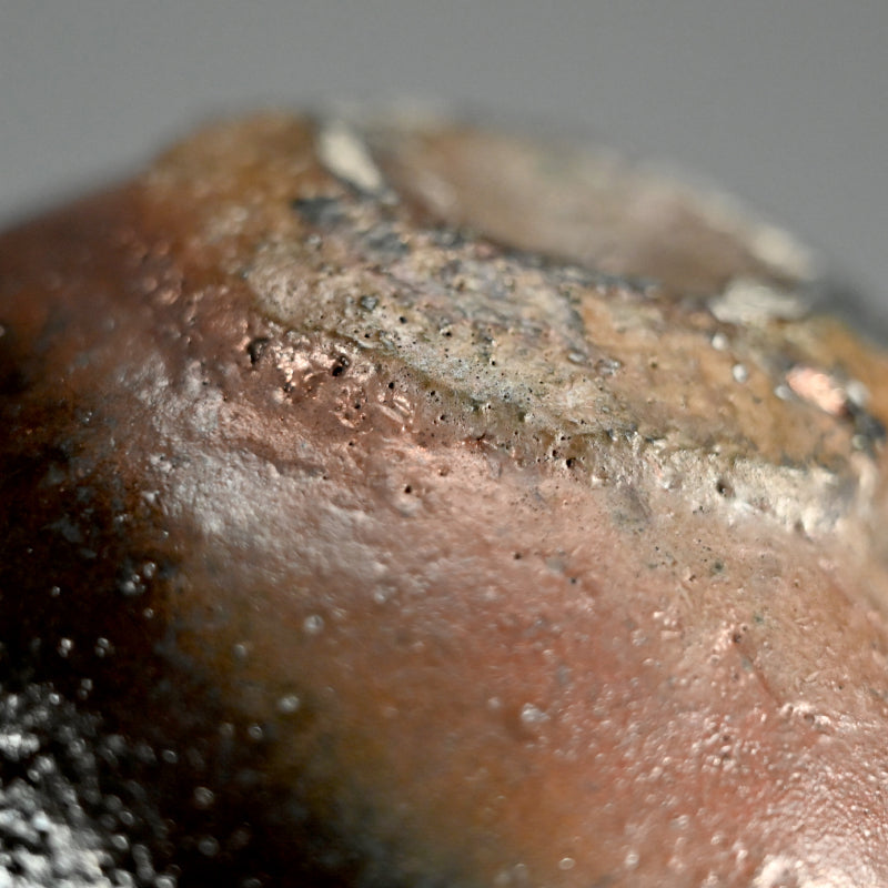Black Raku Chawan Tea Bowl ー橋本 知成 “楽焼窯変筒茶碗”