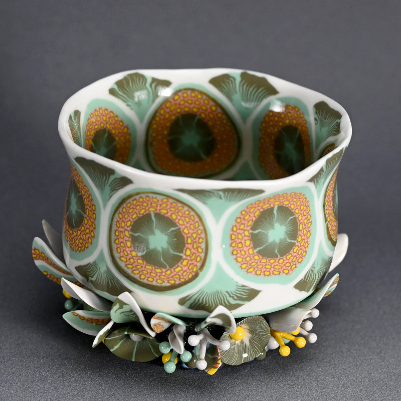 Garden of Colors Chawan Neriage Tea Bowl ー村田 彩 “満開茶碗”