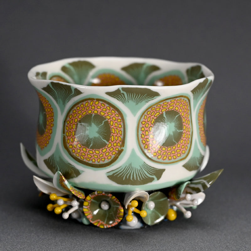 Garden of Colors Chawan Neriage Tea Bowl ー村田 彩 “満開茶碗”