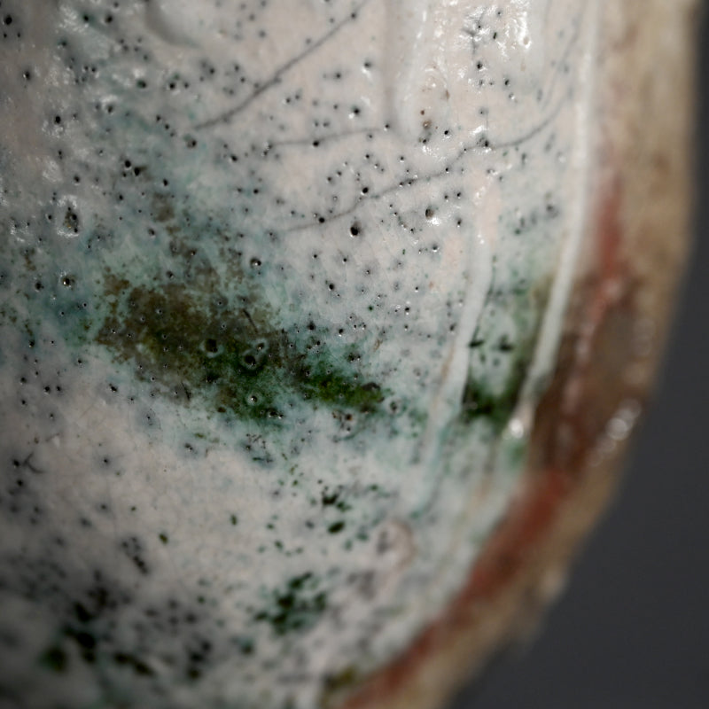 White Raku Chawan Tea Bowl ー橋本 知成 “白楽筒茶碗”