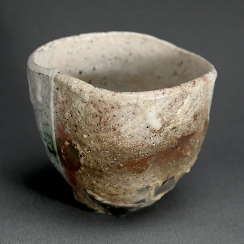 White Raku Chawan Tea Bowl ー橋本 知成 “白楽筒茶碗”