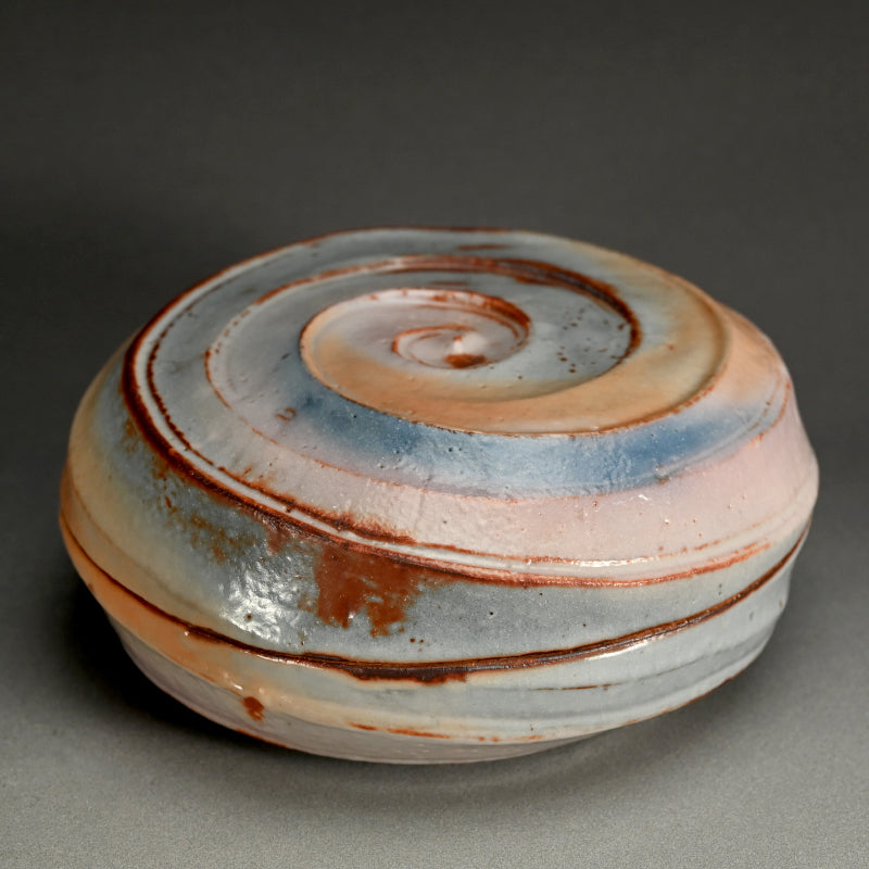 Swirling Contemporary Ceramic Box ー十四代 加藤 康景 "志野陶筥"
