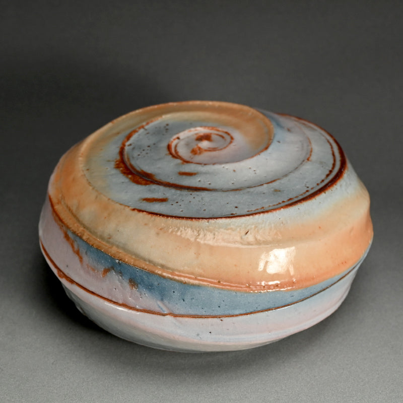 Swirling Contemporary Ceramic Box ー十四代 加藤 康景 "志野陶筥"