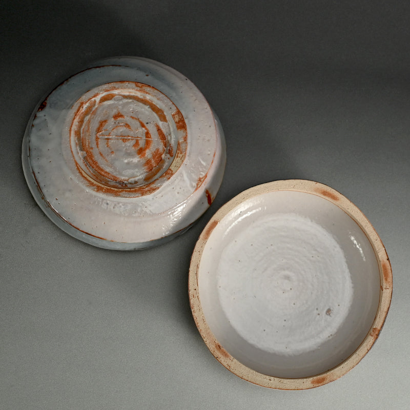 Swirling Contemporary Ceramic Box ー十四代 加藤 康景 "志野陶筥"
